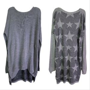 Aggel knitwear Gray Long Sleeves Pullover Wool Blend Dress Size L